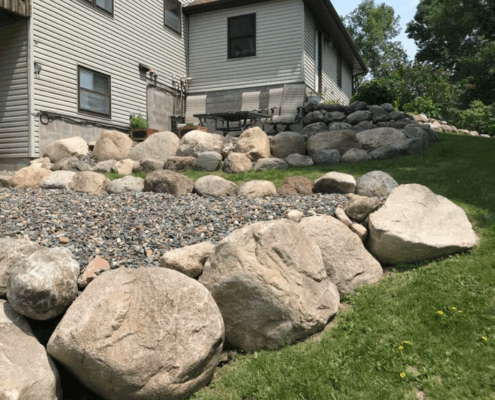Large Boulder Retaining wall